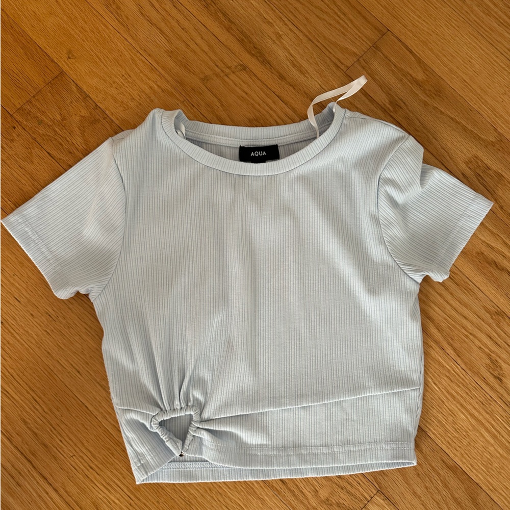 AQUA NWOT xs light blue crop top